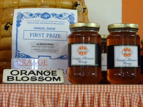 Orange blossom honey for sale in the shop